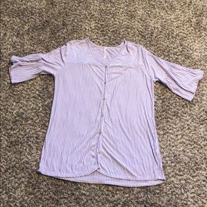 Purple Striped Top